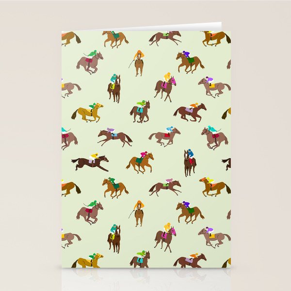 Off to the Horse Races (Mint) Stationery Card Gallery Image 2