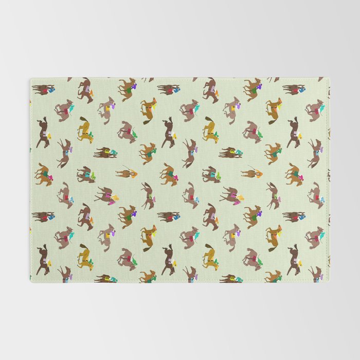 Off to the Horse Races (Mint) Rug Gallery Image 2