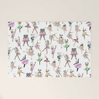 Animal Square Dance Hipster Ballerinas Welcome Mat Gallery Image 1