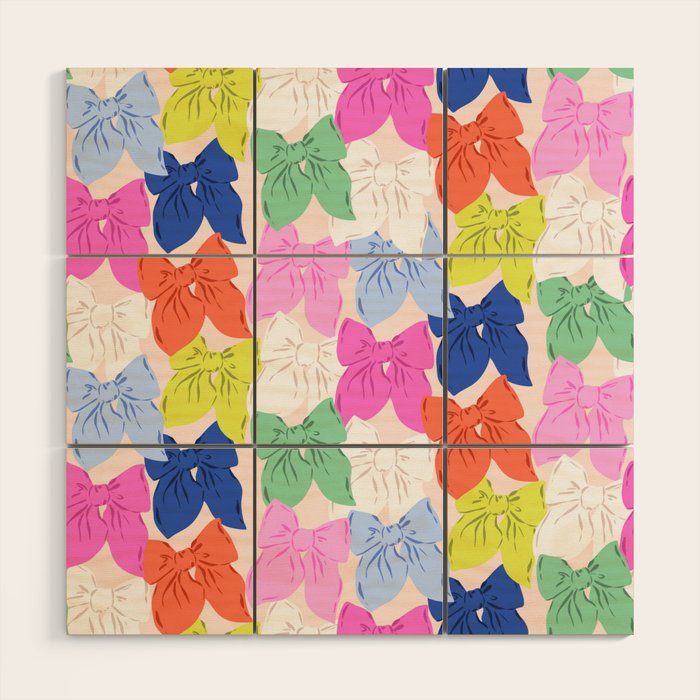 Rainbow bows Wood Wall Art Gallery Image 1