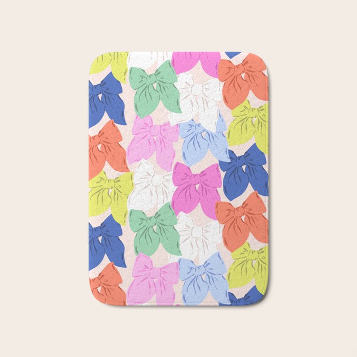 Rainbow Bows Bath Mat