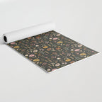 Spring Garden Flower Collection - Charcoal Black Yoga Mat Gallery Image 2