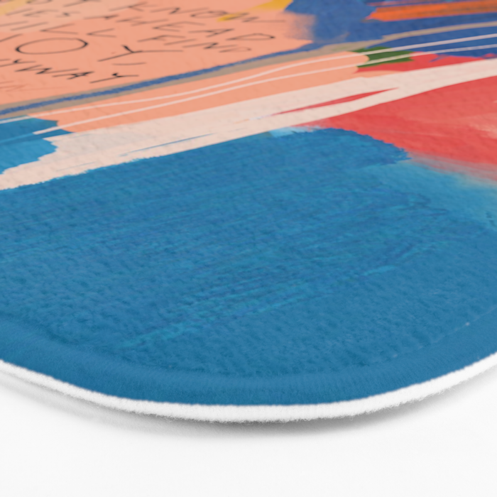 Find Joy. The Abstract Colorful Florals Bath Mat Gallery Image 3