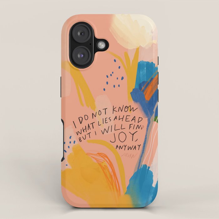 Find Joy. The Abstract Colorful Florals iPhone Case