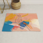 Find Joy. The Abstract Colorful Florals Rug Gallery Image 1