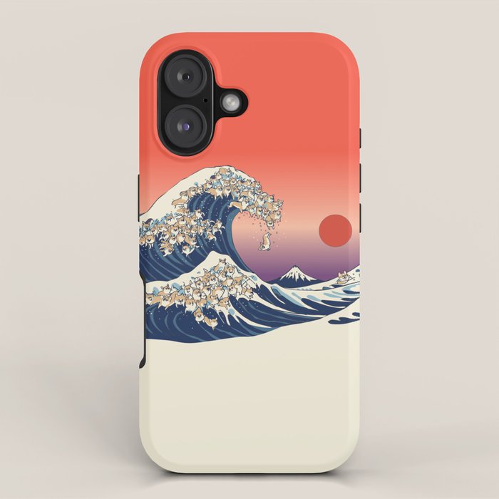 The Great Wave of Corgis iPhone Case Gallery Image 1