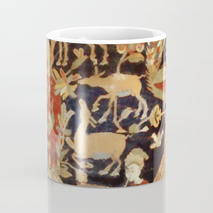 Mantes Antique Persian Animal Rug Print Coffee Mug Gallery Image 4