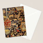 Mantes Antique Persian Animal Rug Print Stationery Card Gallery Image 2