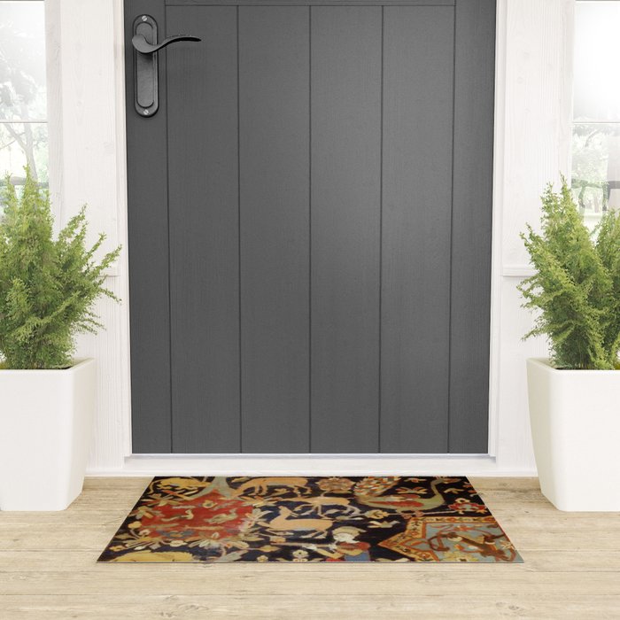 Mantes Antique Persian Animal Rug Print Welcome Mat Gallery Image 3