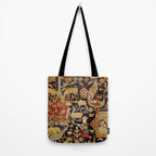 Mantes Antique Persian Animal Rug Print Tote Bag Gallery Image 2