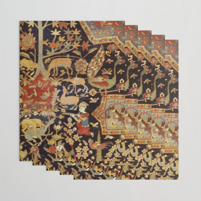 Mantes Antique Persian Animal Rug Print Wrapping Paper Gallery Image 3