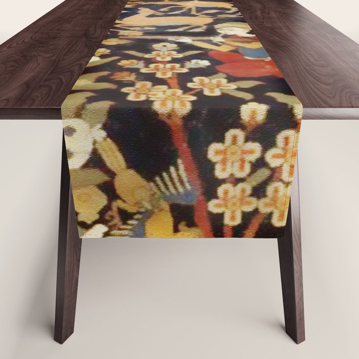 Mantes Antique Persian Animal Rug Print Table Runner Gallery Image 1