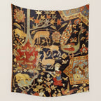 Mantes Antique Persian Animal Rug Print Wall Tapestry Gallery Image 4