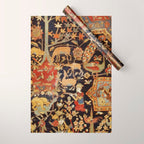 Mantes Antique Persian Animal Rug Print Wrapping Paper Gallery Image 1