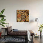 Mantes Antique Persian Animal Rug Print Wood Wall Art Gallery Image 2