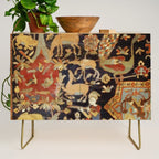 Mantes Antique Persian Animal Rug Print Credenza Gallery Image 1