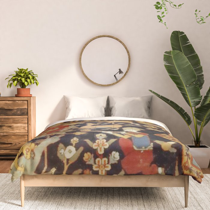Mantes Antique Persian Animal Rug Print Comforter Gallery Image 3
