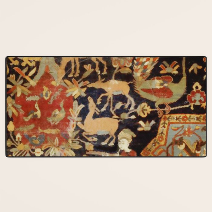 Mantes Antique Persian Animal Rug Print Desk Mat Gallery Image 3