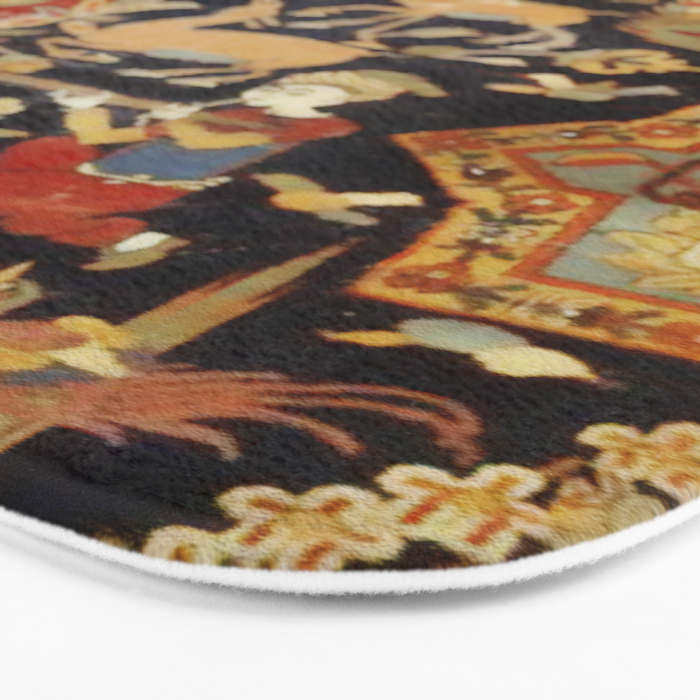 Mantes Antique Persian Animal Rug Print Bath Mat Gallery Image 3