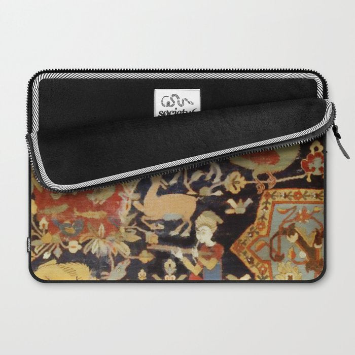 Mantes Antique Persian Animal Rug Print Laptop Sleeve Gallery Image 2