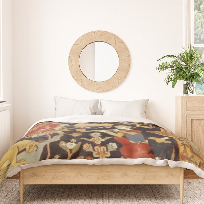 Mantes Antique Persian Animal Rug Print Duvet Cover Gallery Image 3