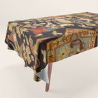 Mantes Antique Persian Animal Rug Print Tablecloth Gallery Image 1