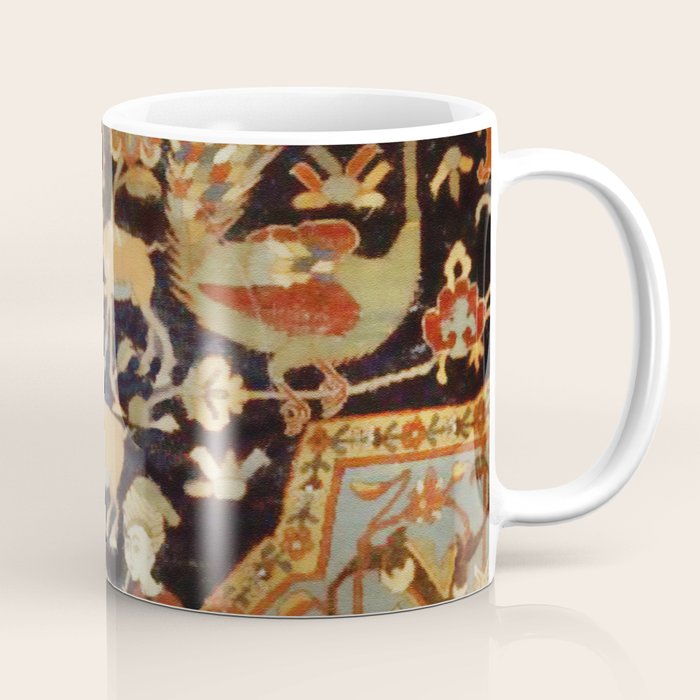 Mantes Antique Persian Animal Rug Print Coffee Mug Gallery Image 1