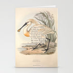 Bird Divinations: Spoonbill (about: almanacofbirds.org) Stationery Card Gallery Image 2