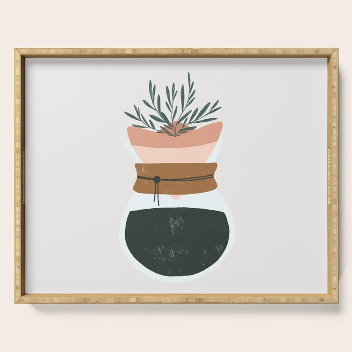 good coffee good life Serving Tray Gallery Image 1