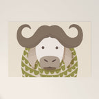 Whimsical Cape Buffalo Welcome Mat Gallery Image 1