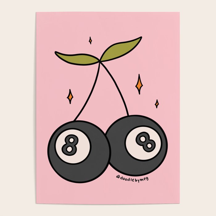 Cherry 8 Ball Poster Gallery Image 4