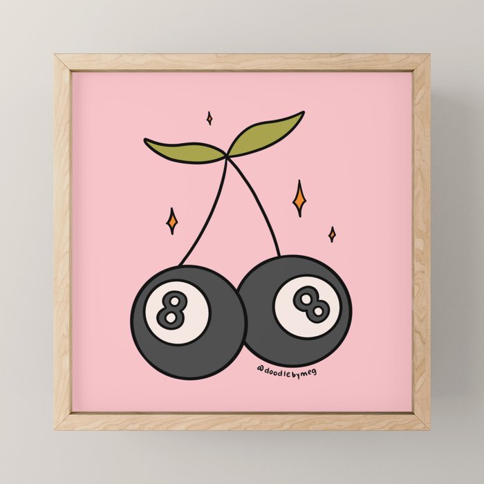 Cherry 8 Ball Mini Art Print Gallery Image 1