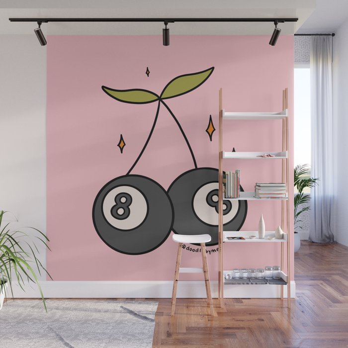 Cherry 8 Ball Wall Mural Gallery Image 1