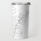 Minimalistic Eucalyptus  Line Art Travel Mug Gallery Image 2