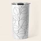 Minimalistic Eucalyptus  Line Art Travel Mug Gallery Image 1