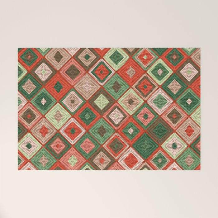 Hand-drawn Quilt #5 Welcome Mat Gallery Image 1