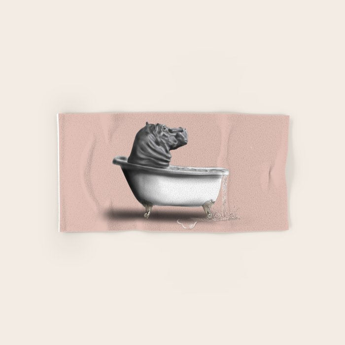 Hippo in Bath Bath Towel Gallery Image 1