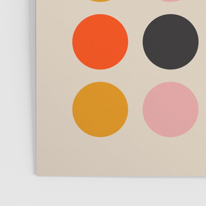 Retro Bauhaus Dots | 70s European Pattern Poster Gallery Image 3