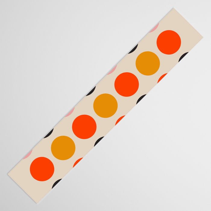 Retro Bauhaus Dots | 70s European Pattern Table Runner Gallery Image 3