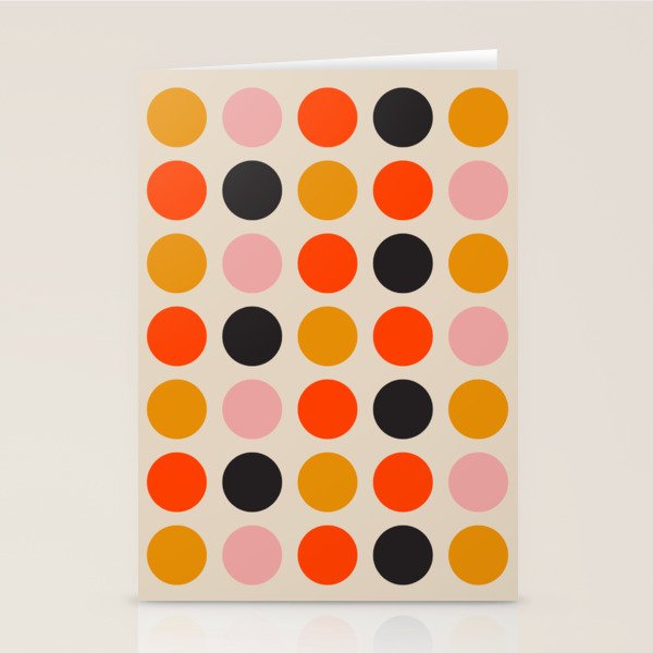Retro Bauhaus Dots | 70s European Pattern Stationery Card Gallery Image 2