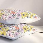 Lovely and Wild - purple and yellow Pillow Sham Gallery Image 3
