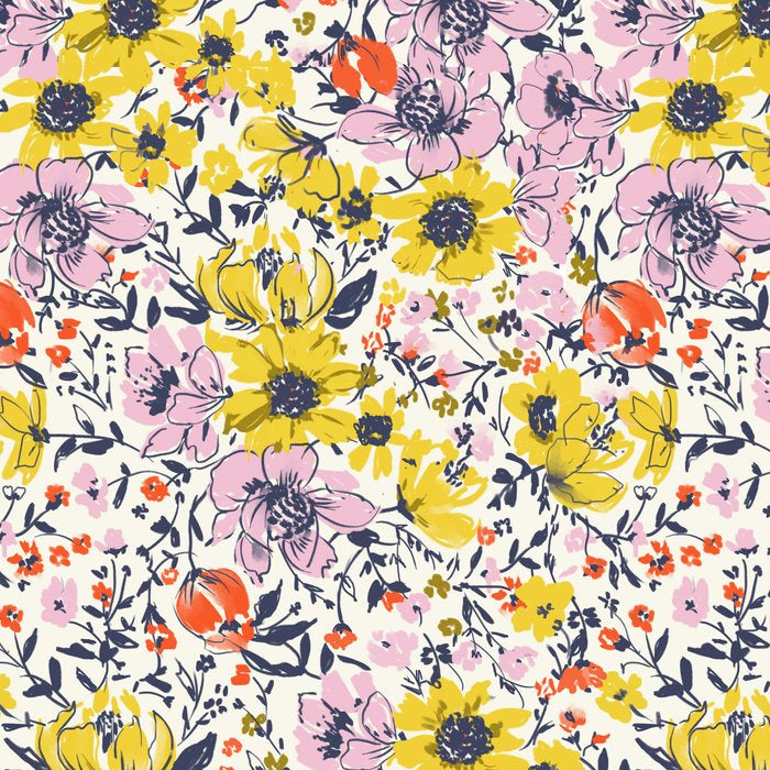 Lovely and Wild - purple and yellow Coffee Mug Gallery Image 2