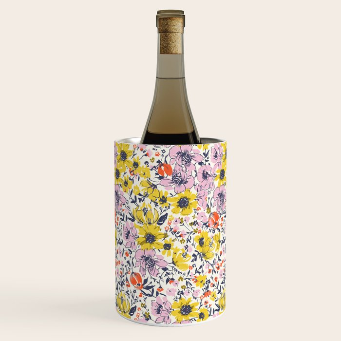 Lovely and Wild - purple and yellow Wine Chiller Gallery Image 1