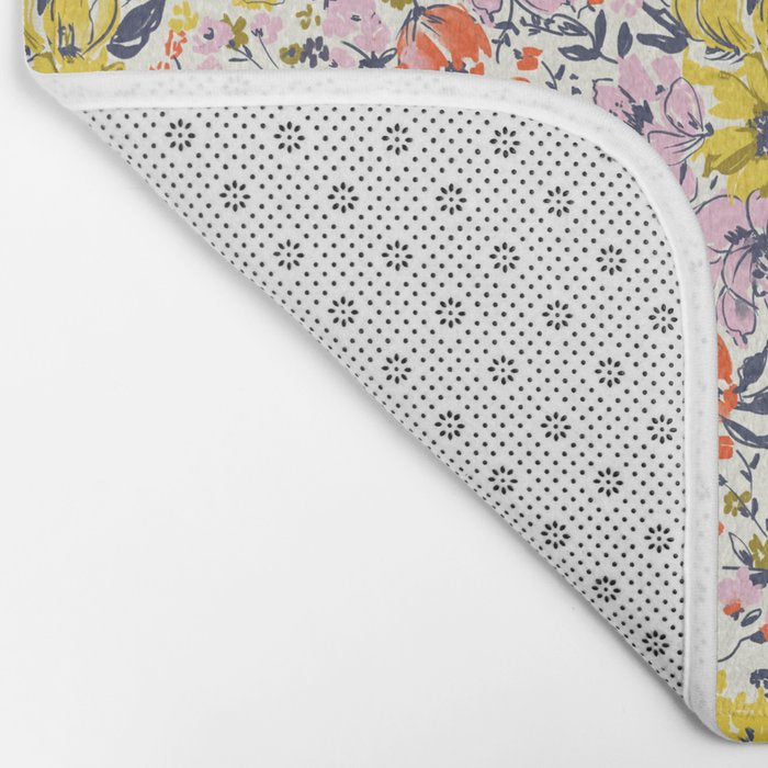 Lovely and Wild - purple and yellow Bath Mat Gallery Image 2