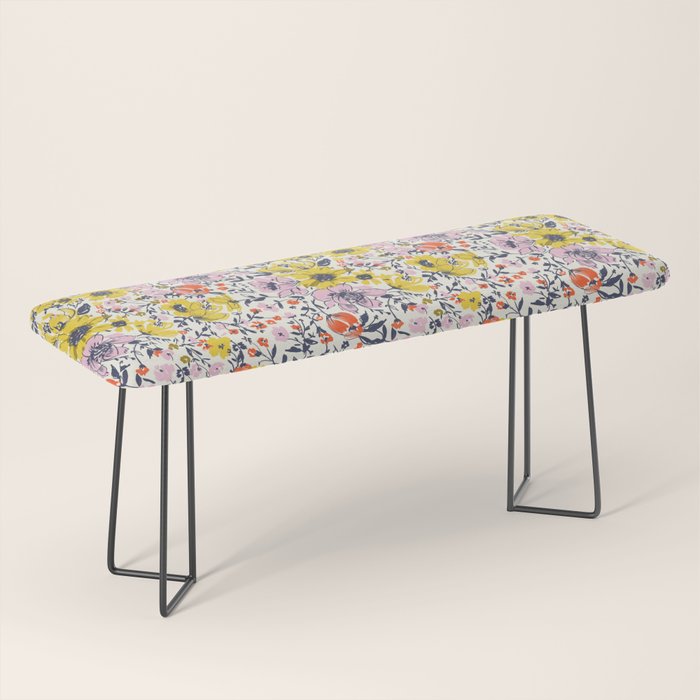 Lovely and Wild - purple and yellow Bench Gallery Image 1