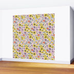 Lovely and Wild - purple and yellow Wall Mural Gallery Image 2