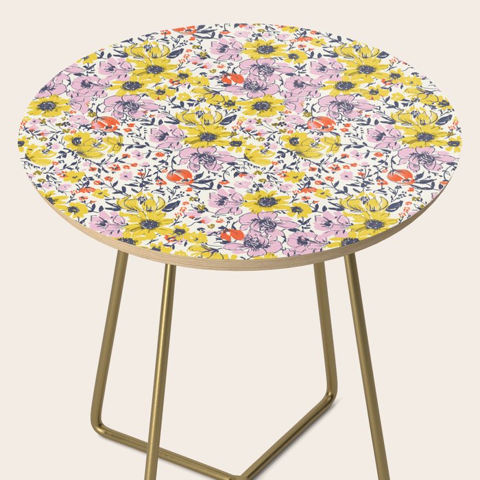 Lovely and Wild - purple and yellow Side Table Gallery Image 2