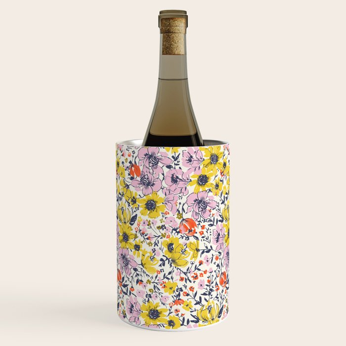 Lovely and Wild - purple and yellow Wine Chiller Gallery Image 2