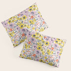 Lovely and Wild - purple and yellow Pillow Sham Gallery Image 3