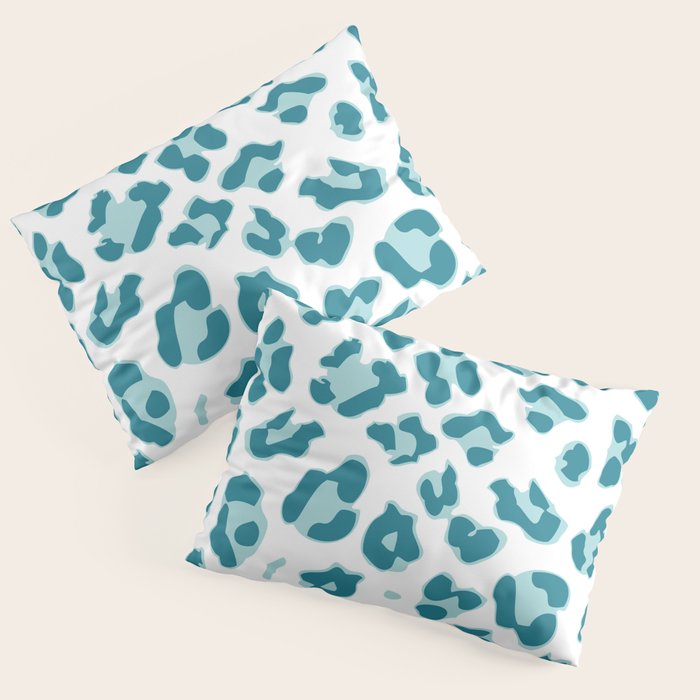 Blue Cheetah Print Pillow Sham Gallery Image 1